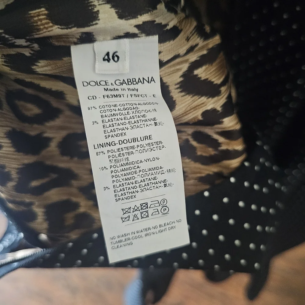 Dolce & Gabbana Sleeveless Midi Elegant Black Polka Dot Dress Size 46IT/US10-12 - Picture 16 of 16